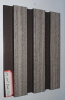 Lámina acanalada decorativa PS Grey wood 12x120x2900 mm