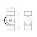 Codo Regulable Para Tubo De 42.4Mm.