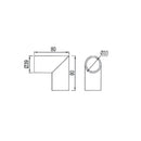 Codo De 90° Para Tubo 1 1/4"  SS304  Satinado.