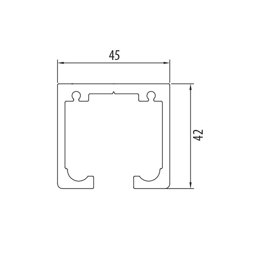 Riel Superior para sistema plegable TD-8700. Longitud 3 metros. Aluminio.