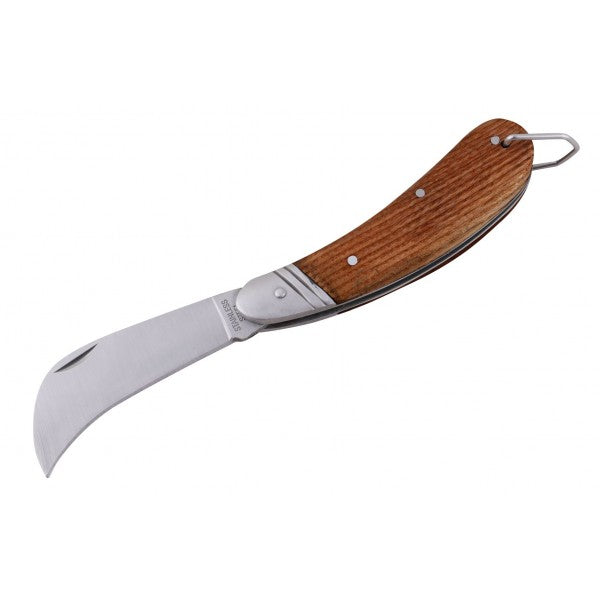 Cuchillo d bolsillo electricista acero inoxidable, madera