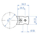 Soporte De Tubitos Laterales De 1/2" ( E035170001 ).