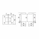 Bisagra Ducha Vidrio-Vidrio 180° Ajustable Bronce Niquelado Alta Calidad. Garantia 10 Años