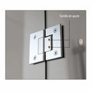 Bisagra Ducha Vidrio-Vidrio 180° Ajustable Bronce Niquelado Alta Calidad. Garantia 10 Años