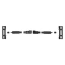 Kit de PVC de 1 Hoja para sistema de Cremona en ventana y puerta abatible. Plastico negro.