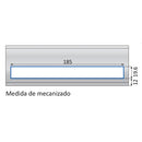 Plano de mecanizado de 185 × 19,6 mm para haladera embutida