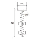 Tornillo Para Anclaje De Araña Sencillo. Satinado.
