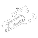 CERRADURA AL CENTRO SATINADA.