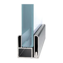 U-Channel Desmontable Vidrio De 10 - 12 Mm De Aluminio. Largo De 3 M. Acabado Brillante