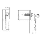 Manilla Multipunto Para Sistema CM75. Acabado Negro. Incluye Cilindro Y Llave.