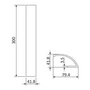 Tirador De Concha. Aluminio Extruido. Acabado Color Silver.