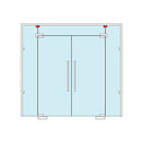 Conector Doble Para Vidrio Muro. Brillante. (Se Vende Por Unidad)