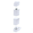 Juego de pivotes estandar decentrado para puertas de aluminio  Acabado Blanco.