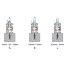 Zocalo 46Mmx3mt Acero Inox Cover Acero Inox.Sist Bloque No Req. Saque Incl. 2 Tapas P/8-10-12Mm Sati