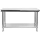 Mesa Inoxidable De Trabajo Central Con Repisa (1600 X 700 X H 850 Mm)