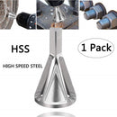 Herramienta de chaflán para desbarbar barras roscadas roscas adaptable a taladros.