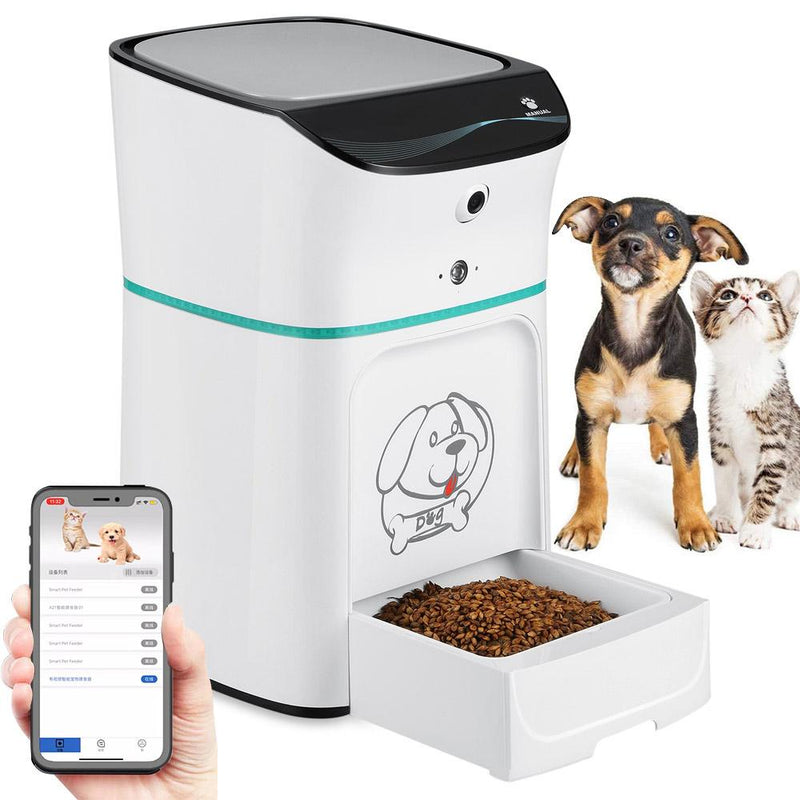 Dispensador de alimentos inteligente para mascotas 3.2 Lts. App y cámara wifi