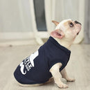 Ropa para Perro Tshirt estampado. Talla S. Color Azul. Medida:25x30-38x24-26cm