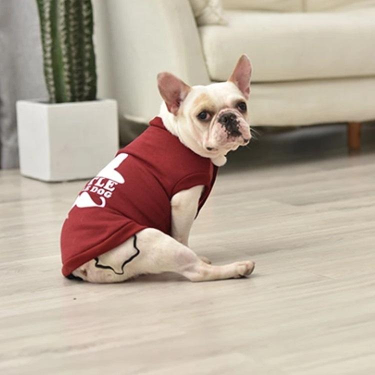 Ropa para Perro Tshirt estampado. Talla M. Color Rojo. Medida:30x38-42x28-30cm