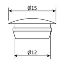 Tapon Redonde De 12Mm De Poliamidad Inyectada Negra.