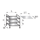 Carrito De Servicio De Tres Niveles