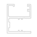 Perfil Inferior Horizontal Para Soportar El Vidrio 5.8 Mts. Acabado Blanco.