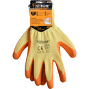Guantes recubiertos de látex 10"