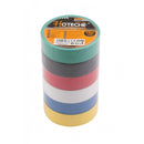 Juego  de Tape Electrico 6 colores Ancho 17mm Long 10M