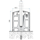 Bloque De Aluminio Para Vidrio 12-12.76 Mm. Usar 2 P/Mt Vidrio. Incluye Tacos.(Se Vende P/Unidad)