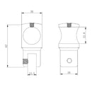 SOPORTE TUBO VIDRIO. ALTA CALIDAD. 10 AÑOS DE GARANTIA.