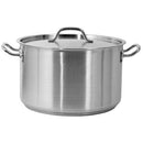 Olla Mediana Con Tapa De Acero Inoxidable (Tamaño: 36 X 22 Cm, Capacidad 22.4 L)