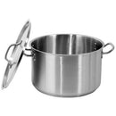 Olla Mediana Con Tapa De Acero Inoxidable (Tamaño: 36 X 22 Cm, Capacidad 22.4 L)