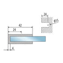 CONECTOR MURO A VIDRIO BRILLANTE L-2541B. ALTA CALIDAD. 10 AÑOS DE GARANTIA.