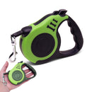 Correa retractil para mascotas. 5 Metros de Largo. Color Verde.