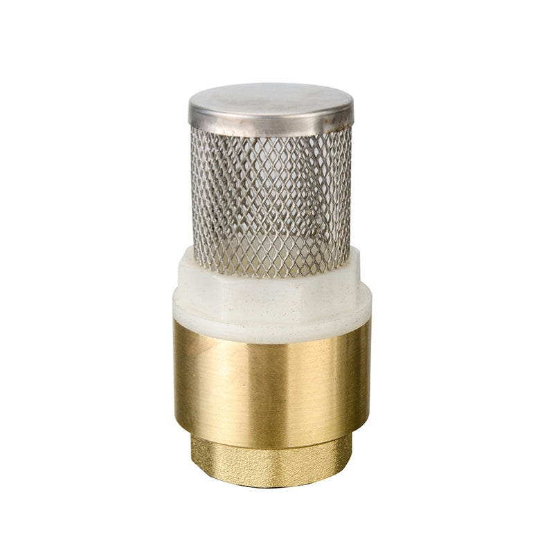 Válvula de pie check con resorte, filtro de bronce de 1 1/2" NESSATI