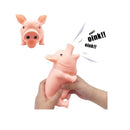 Juguete para mascota cerdo de goma con sonido.