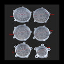 Tapas Elásticas De Silicona, Reutilizable. 6 Pza.