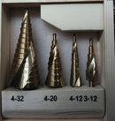 Juego  4 Pzas Brocas Escalonadas, acero de alta velocidad