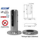 Soporte para barandas satinado (sin perforacion en vidrios)