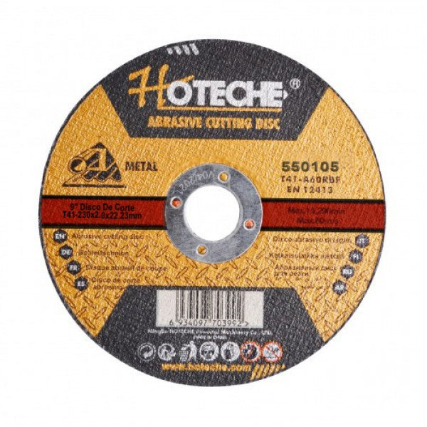 Disco de corte abrasivo para metal 9"X2.0X7/8"