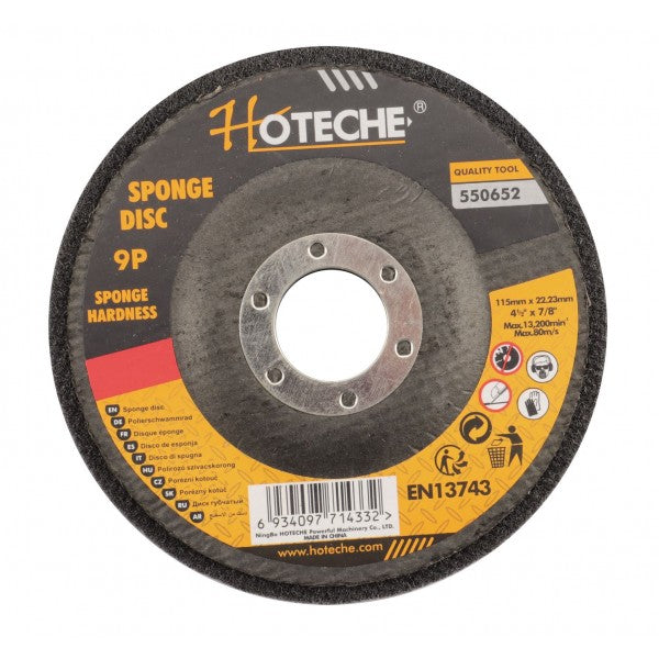Disco micropulido tipo esponja 4-1/2"x 22.23mm Dureza 9P