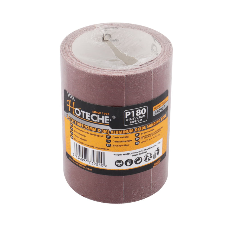 Rollo de lija de óxido de aluminio 93mm x 3m Grano 40