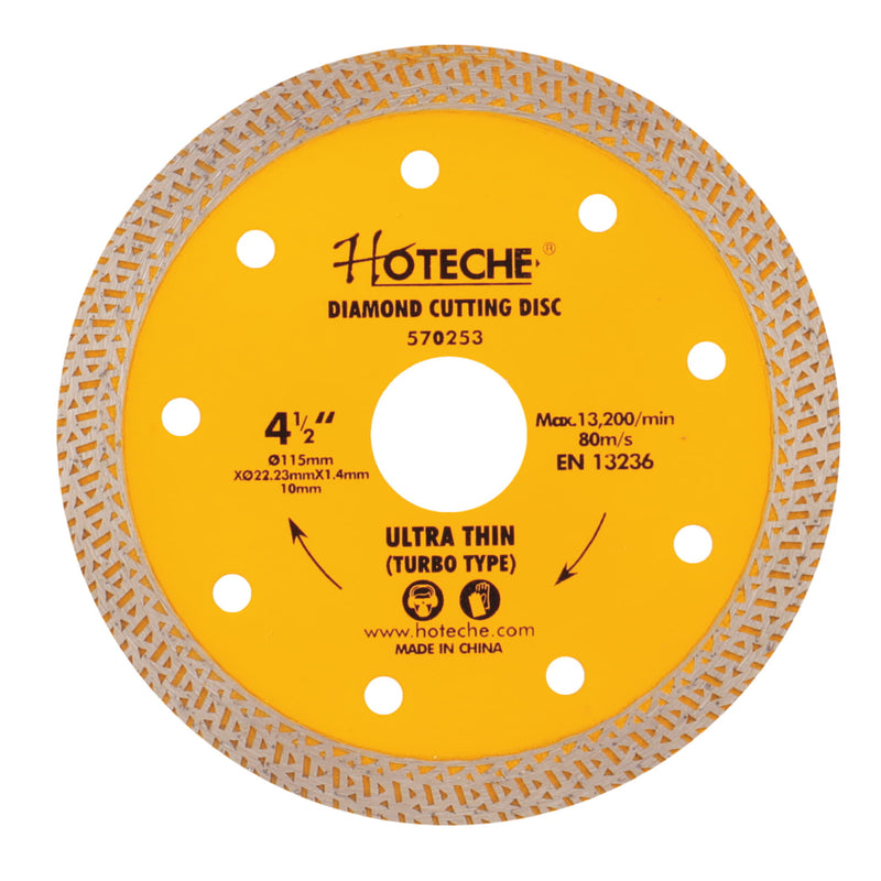 Disco diamantado ultra delgado (tipo turbo) 7"