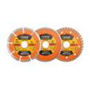 Juego 3 Discos de corte de diamante 4-1/2"