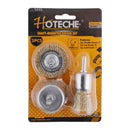 Juego de 3 cepillos circulares de alambre para taladro