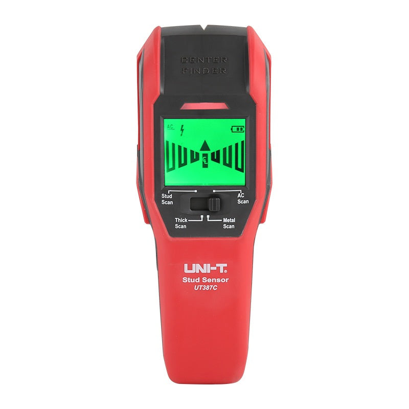 UT387C Detector de pared profesional metal, madera y AC cable oculto en pared. Profundidad max. 51mm