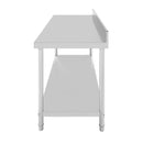 Mesas de trabajo inoxidable con backsplash. 60 cm x 85 cm.