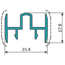 Perfil Cruce Central 4 Hoja De Serie Perimetral De 60 Mm. Espesor 1.3 Mm. Largo 5.85 M.
