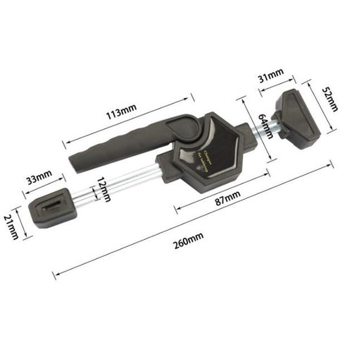 (Par) Abrazaderas De Mesa Perforadas Pinzas Para Ebanista  260Mm * 52Mm