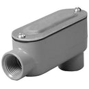 Conector eléctrico tipo LB OKAIL para tubería de 1/2", aluminio, color gris, certificación UL E471217
